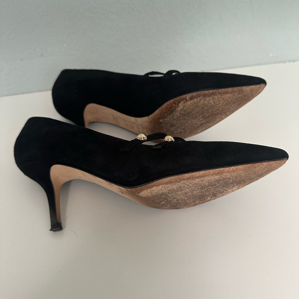 Kate Spade Black Heels with Gold Accents - Picture 5 of 8